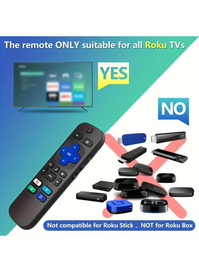 Universal Roku Remote Control Easy to Use 2 Pcs Black - Image 5